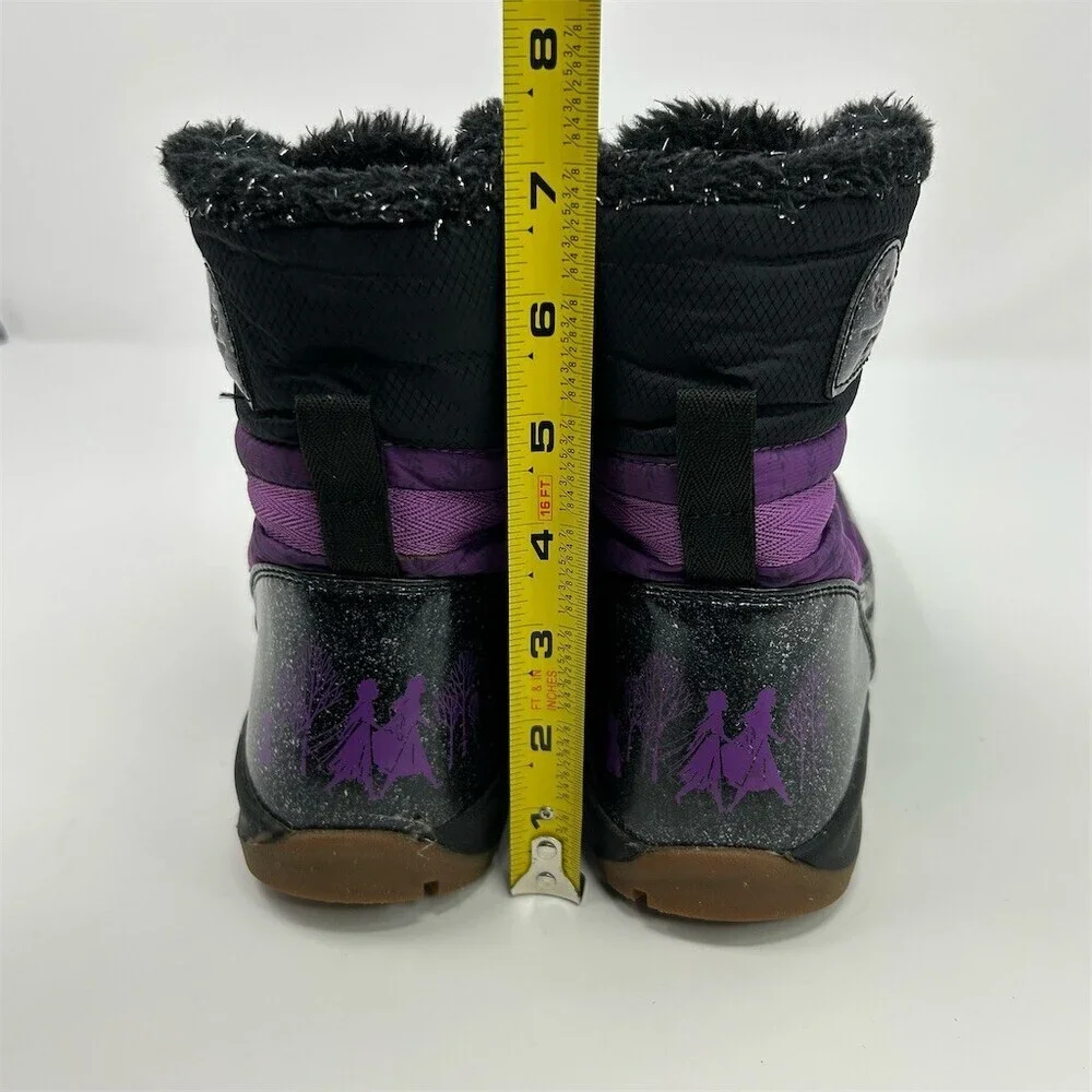 Sorel Disney Frozen 2 Whitney Short Girls Snow Boots Purple Glitter Elsa Size 6